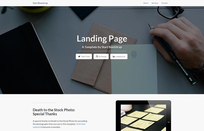 Free Landing Page Template by Start Bootstrap